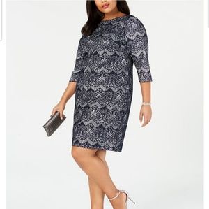 Navy blue and silver dress